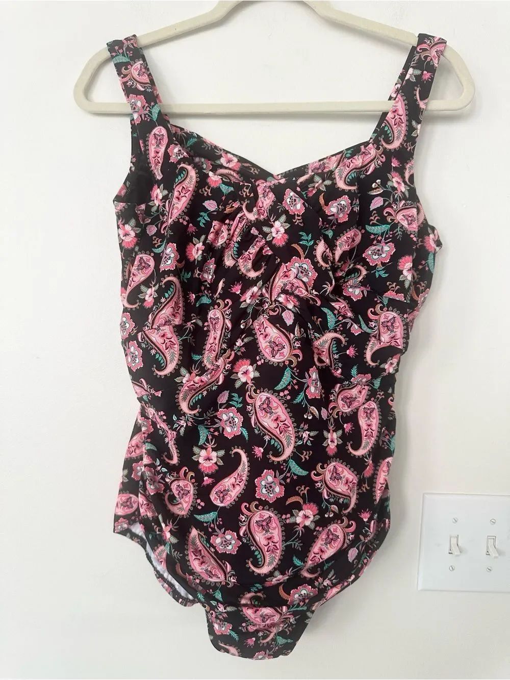 Lands End Floral Supportive Swimsuit 18W